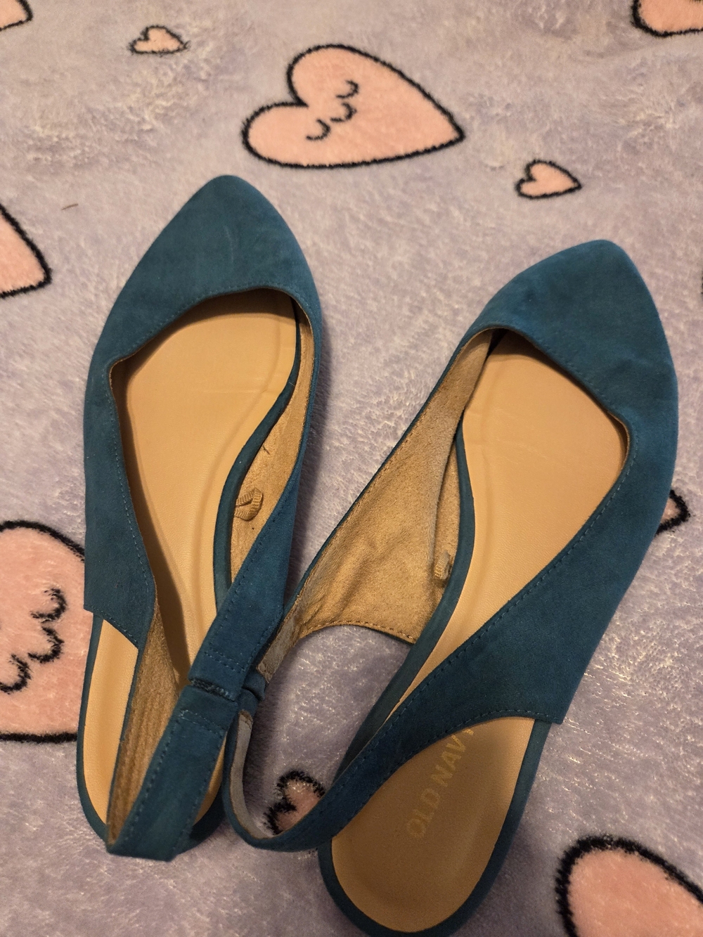 Old Navy Teal Pointed-Toe Slingback Flats